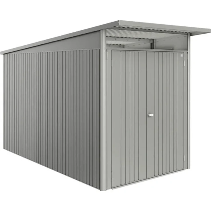 Biohort Gartenhaus AvantGarde Eco A4 Doppeltür 180 x 380 cm quarzgrau-metallic