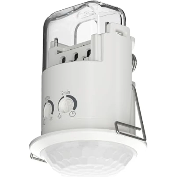Theben 1030202 PIRA T6 Mini DE, Kompakter Bewegungsmelder für Innenbereich, 200 W LED, 360° Erfassungsbereich, Ø 6 m, Nachlaufzeit 5 s - 15 min, Deckeneinbau – Bild 1