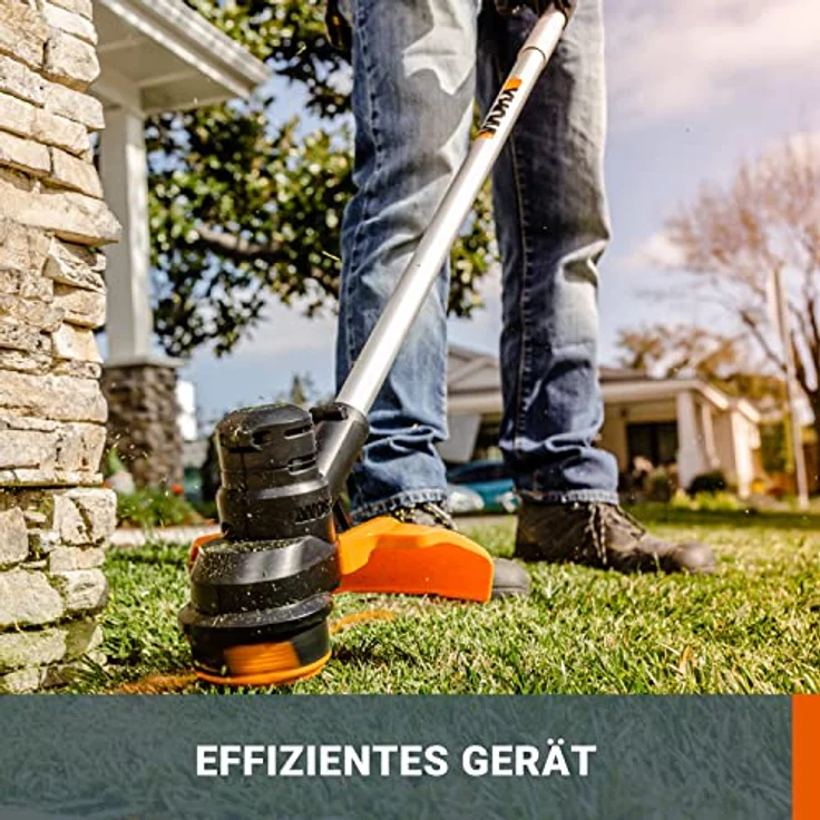Worx PowerShare 20V Akku-Rasentrimmer WG183E, 33 cm, Li-Ionen, 40 V, 2 Ah, inkl. 2 Akkus, kabellos und leichtgewichtig – Bild 3