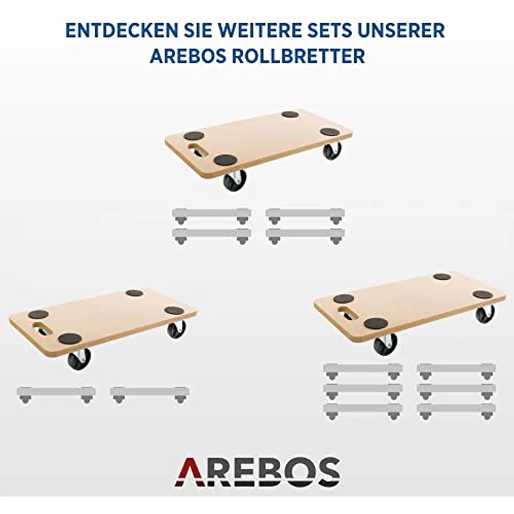 2x AREBOS Rollbrett Möbelroller Transportroller Transporter Möbelhund 200kg – Bild 7