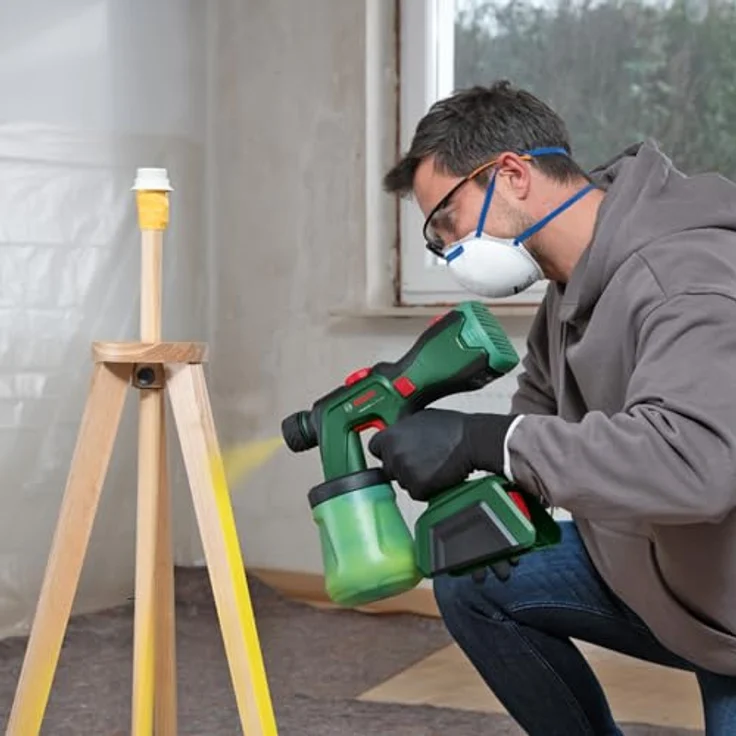 Bosch Akku-Farbsprühsystem AdvancedSpray 18V-500, für Dispersions-/Latexfarben und Lacke, 3 m²/min, inkl. 2x 1200-ml-Becher, 18V-System, ohne Akku – Bild 4
