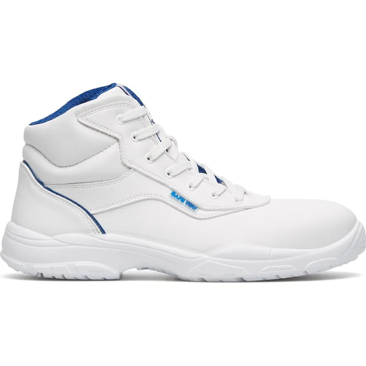 Exena Safeway Pearl Sicherheits-Stiefel S2 SRC, atmungsaktiv und wasserabweisend, metallfreie Zehenschutzkappe, weiß, Größe 41