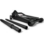 DeTec Wagenheber 3t extra flach 75mm Autoheber 500mm Hub Rangierwagenheber 3 Tonnen, Schwarz