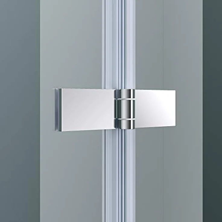 doporro 130x140 cm Design-Duschwand für Badewanne Badewannenaufsatz Duschabtrennung 6mm ESG-Sicherheitsglas inkl. NANO-Beschichtung Badewannenfaltwand Wandanschlag rechts – Bild 4