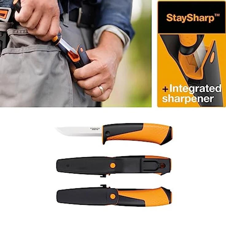 MGA Axt + Beil Camping-Set, Fiskars X5 - XXS mit Messer und Säge – Bild 4