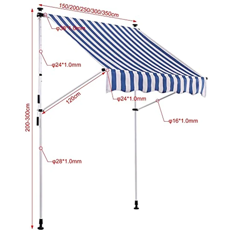 Klemmmarkise Westerly 350x120 cm – Bild 7
