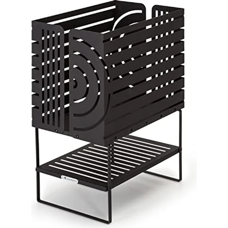 Blumfeldt Feuerschale Groß, tragbare Stahl-Feuerstelle 54 cm für Garten, Balkon & Camping, wetterfest mit Standfuß, rostfrei und stabil – Bild 1