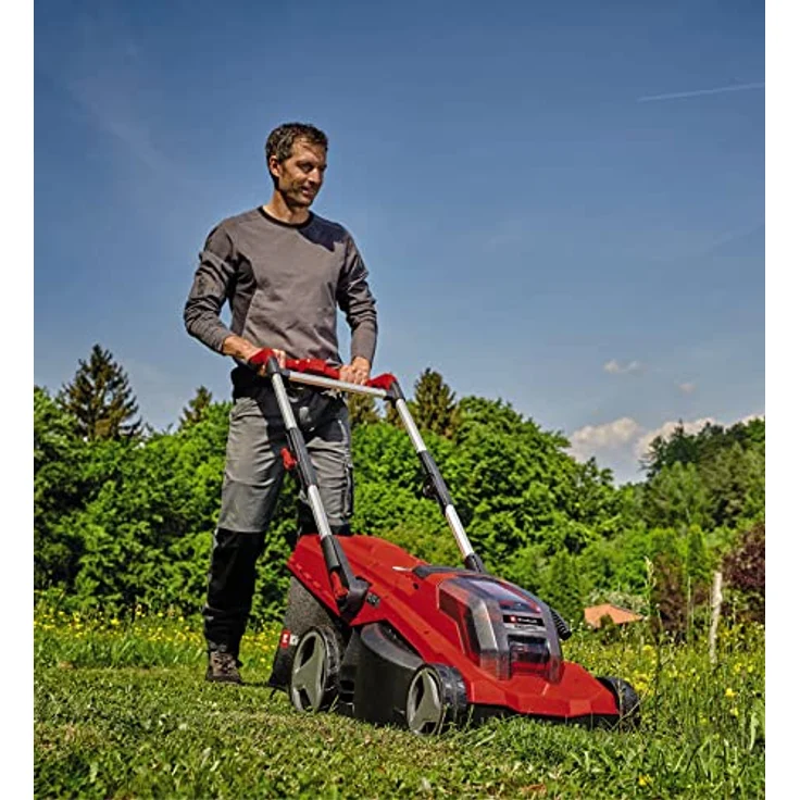 Einhell Professional Akku-Rasenmäher RASARRO 36/40 Kit Power X-Change (36V, 40 cm Schnittbreite, bis 500 m², Brushless, 50L Fangkorb, 25-75 mm Schnitthöhe, inkl. 2x 4,0Ah + 1x Twincharger) – Bild 4