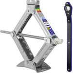 alca Wagenheber Scherenwagenheber mit Ratsche 1,5t Hubhöhe 104-380mm für Auto/SUV/MP, leicht und robust, drehbarer Sattel, extrem leicht bedienbar, blau