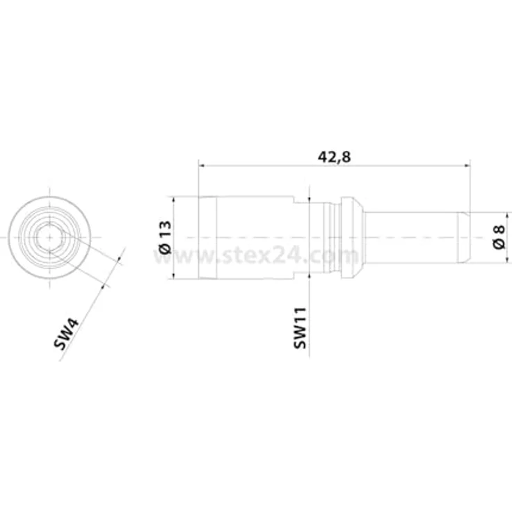HARTING Axialschraubkontakt 09110006113, Kontaktstift (M) 16mm² - 35mm², Bemessungsstrom 100A, hartversilbert, 1 St. – Bild 4