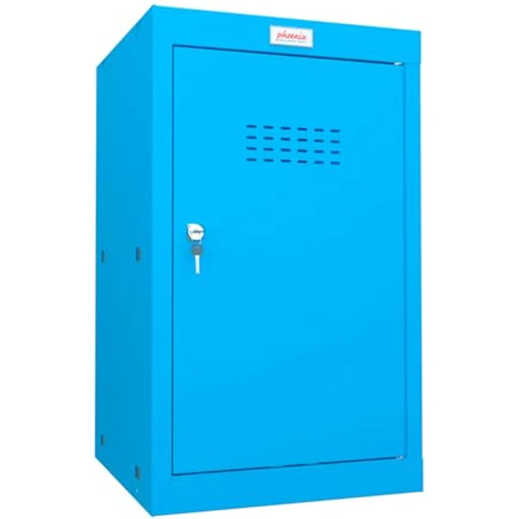 Phoenix CL0644BBK Cube Locker, Würfel-Schließfach mit 87L Stauraum, blau, stabiles Design mit Standardschloss – Bild 1