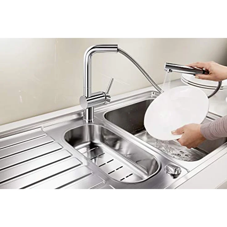 Blanco Küchenarmatur LINUS-S Vario Hochdruck, mit herausziehbarer Zweistrahlbrause und minimalistischen Design – Bild 3