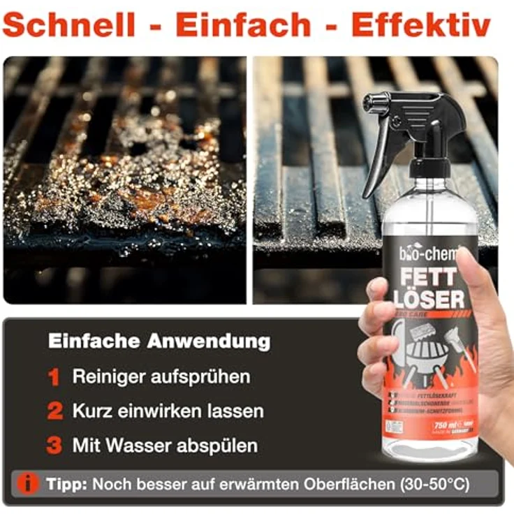 bio-chem Fettlöser Grillreiniger, 5 Liter Kanister - Effektive Profi-Qualität, geruchsneutral & materialschonend für alle Oberflächen, besonders Aluminium – Bild 3