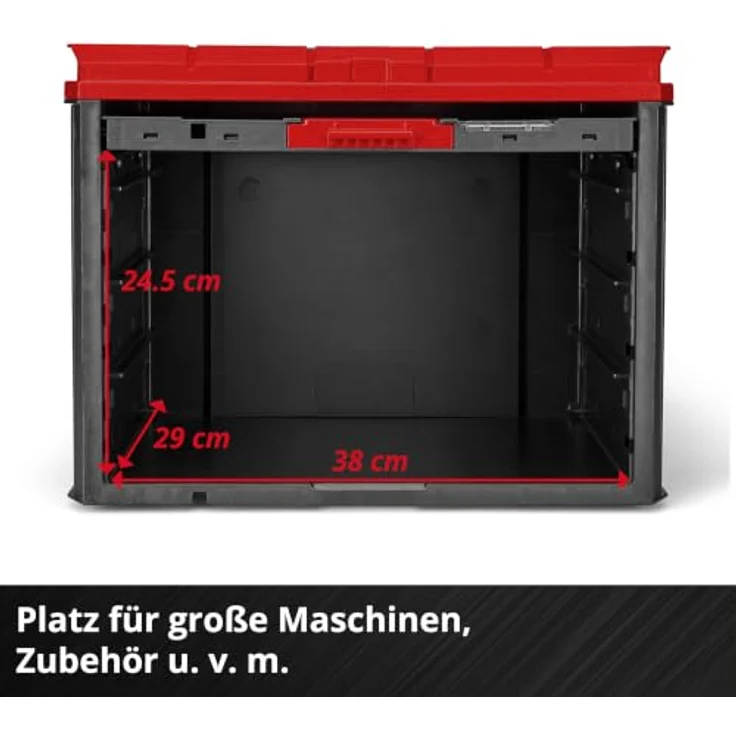 Einhell Werkzeugkoffer E-Case FlipFront, robuster Werkzeugkoffer mit praktischem FlipFront-Design – Bild 5