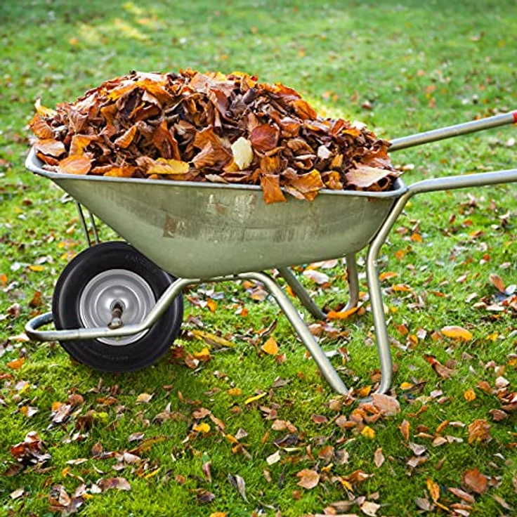 Relaxdays Schubkarrenrad Vollgummi mit Achse, 4.80 4.00-8 Gummirad, pannensicher, Ersatzrad bis 100kg, schwarz-grau – Bild 2