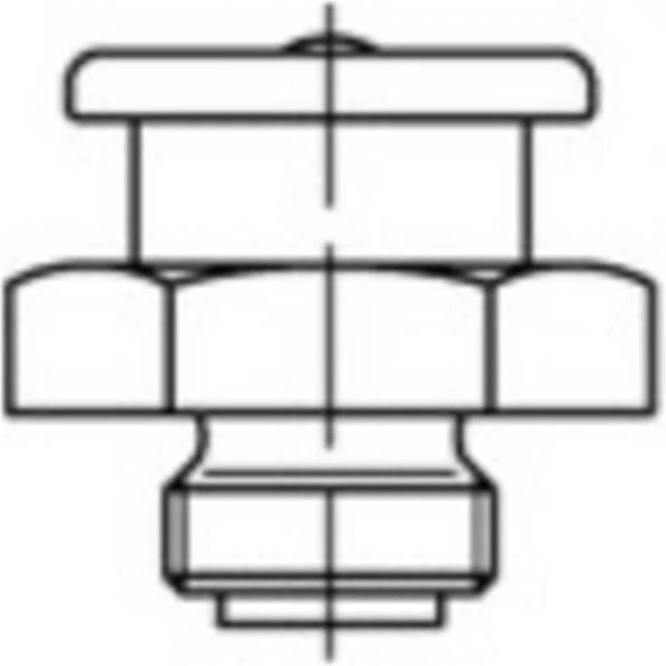 Toolcraft Flachschmiernippel DIN 3404 22, galvanisch verzinkter Stahl, G 1/4-22 Gewinde, 25er Pack