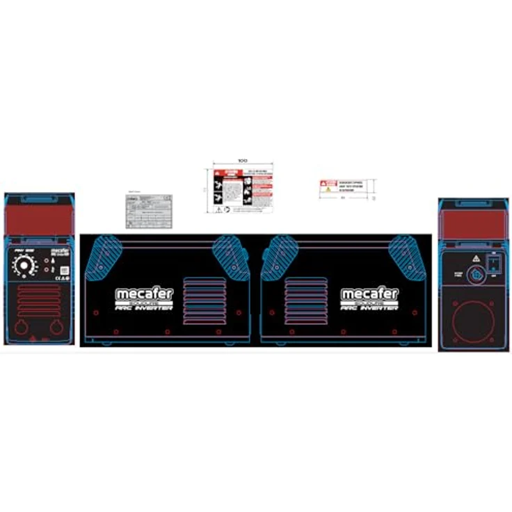 Mecafer Inverter Schweißgerät MMA PIN V120E 461121, Schweißintensität 10-120 A, inkl. Zubehör und Schutzklasse IP21S – Bild 5