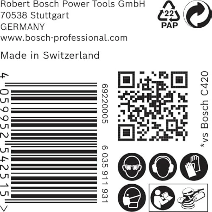 Expert C470 Schleifpapier mit 8 Löchern für Exzenterschleifer, 125 mm, G 180, 50-tlg. – Bild 5