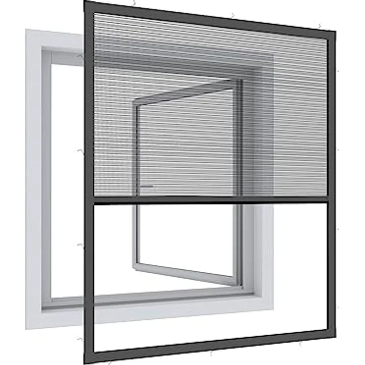 Windhager Insektenschutz Plissee 130 x 150 cm, anthrazit – Bild 2