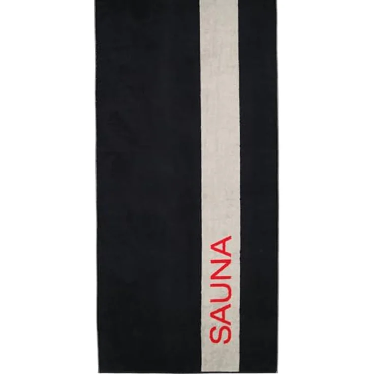 Cawoe Saunatuch 6238, Schwarz, 80x200 cm, hochwertiger Frottierstoff für Freizeit und Wellness – Bild 3