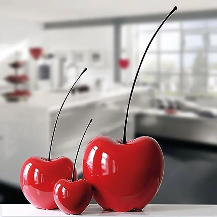 Casablanca Skulptur Dekofigur Kirsche Passion Keramik ROT 36406 – Bild 5
