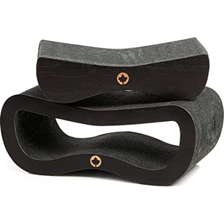 CanadianCat Company | Spar-Set Orbit + Satellite SMALL | mit Katzenminze | 2 Kratzmöbel/Kratzbretter in schwarz - Black Edition