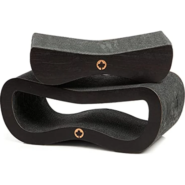 CanadianCat Company | Spar-Set Orbit + Satellite SMALL | mit Katzenminze | 2 Kratzmöbel/Kratzbretter in schwarz - Black Edition – Bild 1