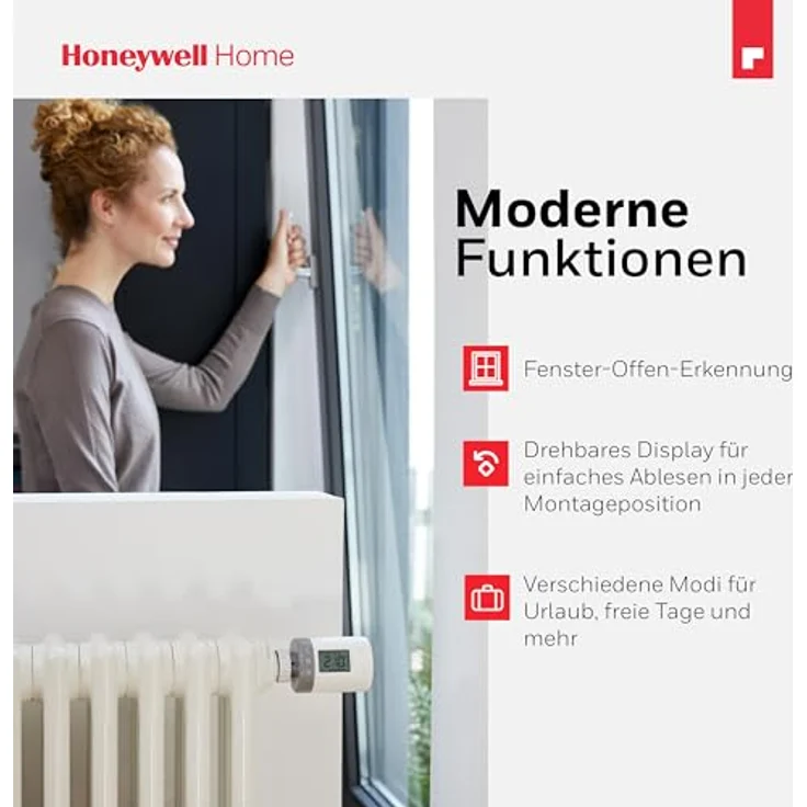 Honeywell Home Rondostat HR27, Intelligenter programmierbarer Heizkörperregler mit präziser Temperaturregelung, 2er Pack – Bild 5