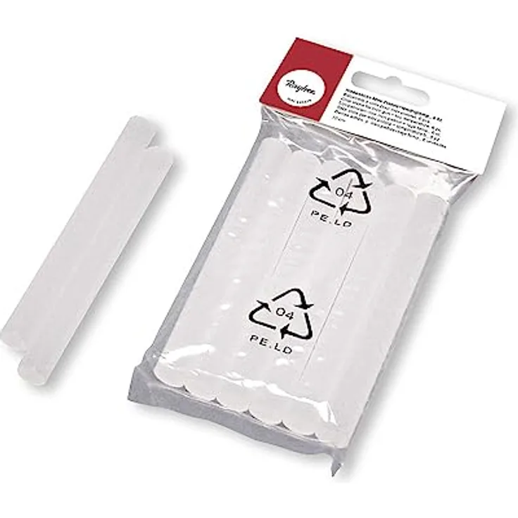 Rayher Klebesticks, Ø 7mm / 100 mm für Mini-Heißklebepistole, lösungsmittelfrei, 10 x 0,7 cm, SB-Btl 6 Stück