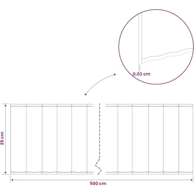 vidaXL Beetumrandung Raseneinfassung, 5 m x 25 cm, verzinkter Stahl, wetterfest, Silber – Bild 3