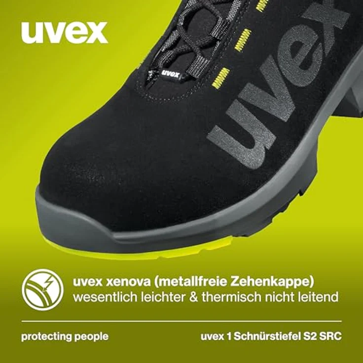Uvex Sicherheitsschuh, sportlicher S2 SRC ESD Stiefel, grau – Bild 3