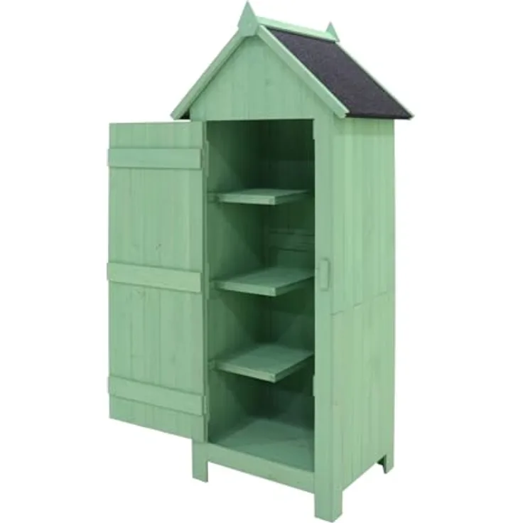 HTI-Living Geräteschrank Wilbur Grün Bitumendach Outdoor