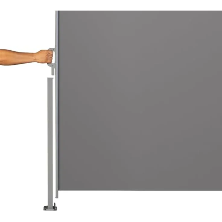 SVITA Seitenmarkise ausziehbar Sichtschutz Balkonmarkise UV50+Terrasse 500x160cm Hellgrau – Bild 6
