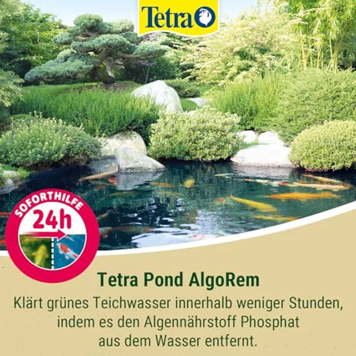 Tetra Pond AlgoRem (24-Stunden-Soforthilfe gegen grünes Wasser im Gartenteich), 3 L Eimer – Bild 3