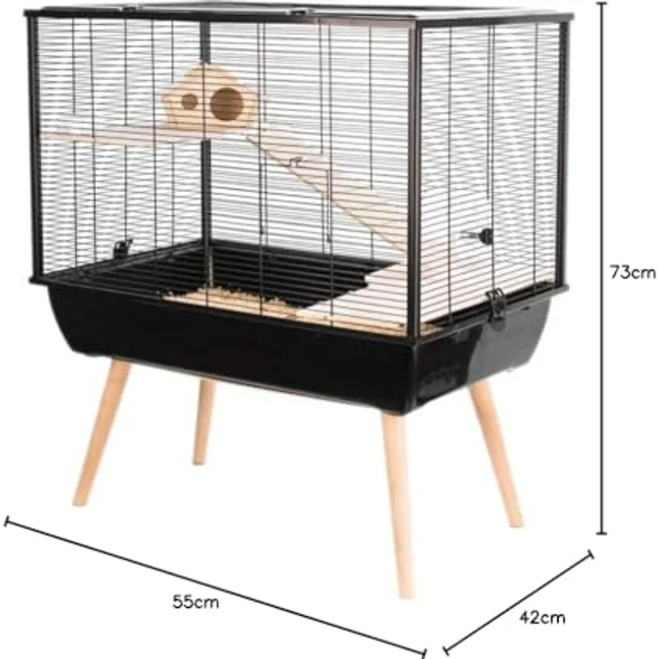 Zolux Cage Neo Warm black small rodents H58, Gehege - Preisvergleich – Bild 3