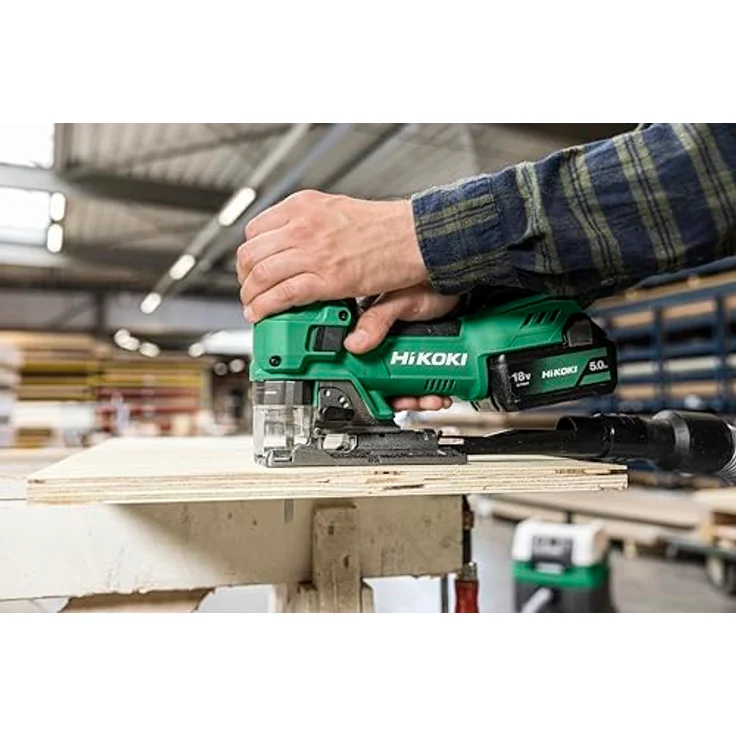 HIKOKI Akku Stichsäge CJ18DB, 18V (2x5,0Ah) Li-ion, 26 mm Sägehub, 550-2500 min-1, Gehrungsschnitte 45°, im HSCII Koffer – Bild 3