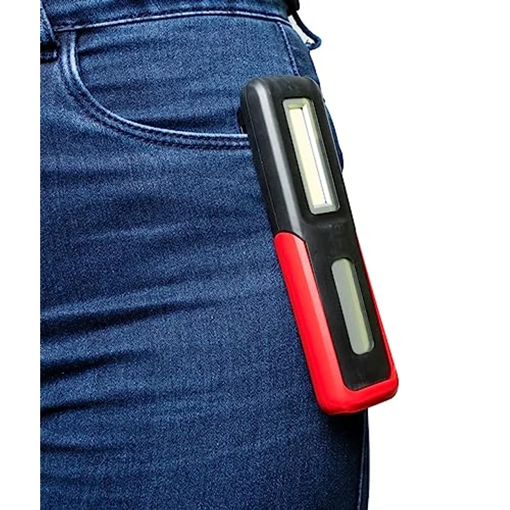 GEDORE red Arbeitslampe 2x 3W LED Akku USB Magnet, R95700023, mit Kopf LED und COB LED, Li-ion Batterie, schwenkbarer magnetischer Fuß, schwarz – Bild 5