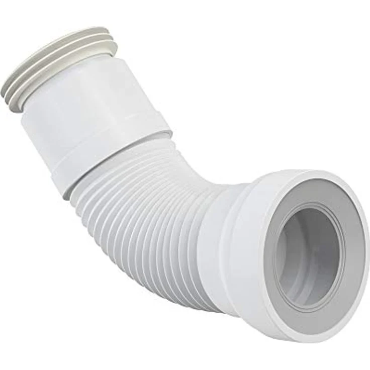 AlcaPlast A970 WC Flex Anschluß Stutzen für Rosette Universal | 280-550mm weiß ø80-110-ø100-120mm – Bild 2