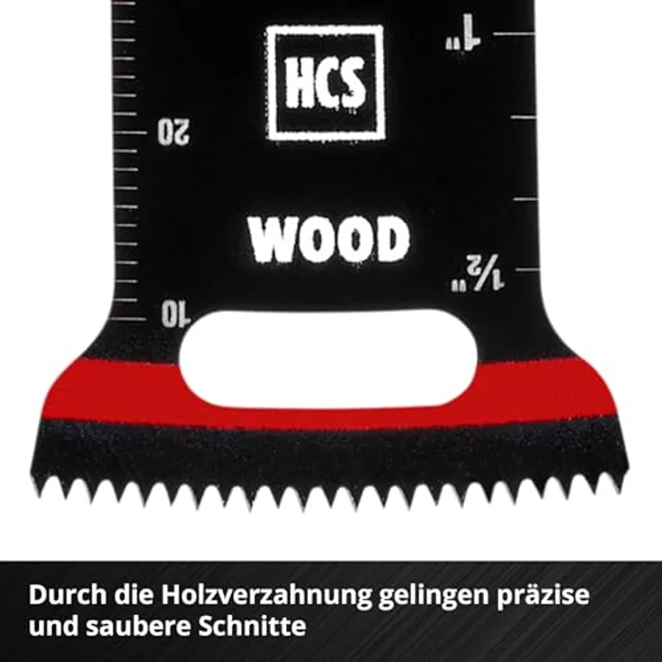 Einhell Tauchsägeblatt aus Kohlenstoffstahl für Holzbearbeitung, 32 mm Breite, 40 mm Eintauchtiefe, PTFE-Coating, gekrümmte Schneide, Schnellwechselfunktion – Bild 3