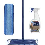 Bona Bodenwischer Set für Holzfußböden, Wischmopp Set mit 1 L Reiniger und Mikrofaser-Reinigungspad