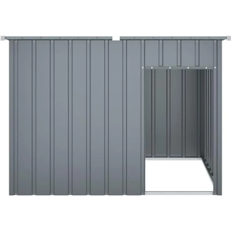 vidaXL Hundehütte mit Dach Anthrazit 153x91x110 cm Verzinkter Stahl – Bild 4