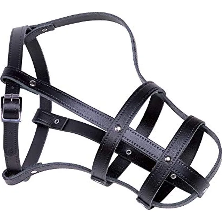 Nobby Leder Maulkorb schwarz; Größe 10; 42/52 cm