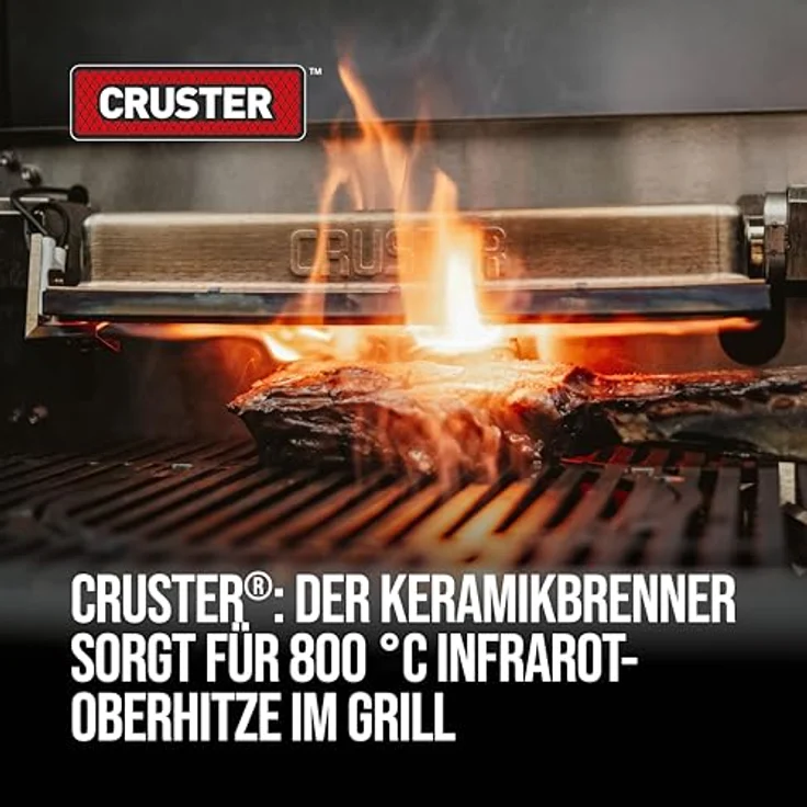 Enders Gasgrill UNIQ 4 IK Cruster mit CRUSTERÂ®- 800 Â°C Backburner, 800°C Hochleistungshitzezone und SWITCH GRID™, schwarz – Bild 2