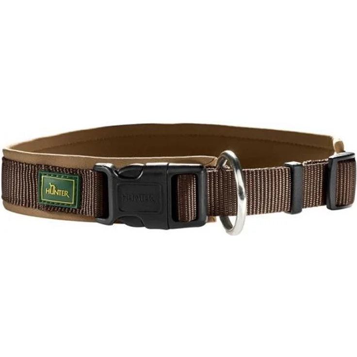 Hunter Hunde-Halsung Neopren Vario Plus braun-karamell M-L 1