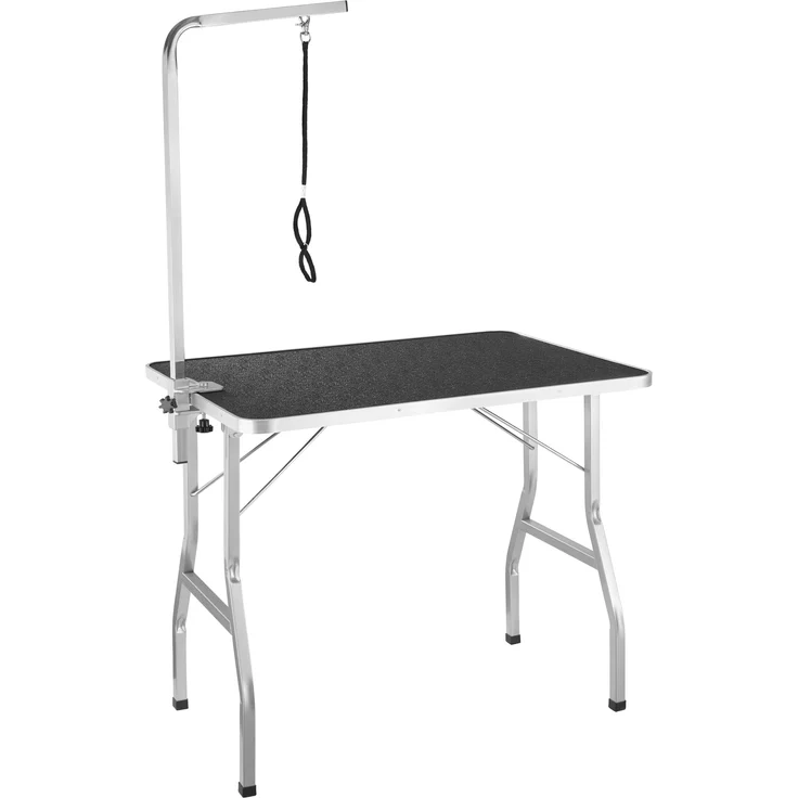 tectake Trimmtisch mit Galgen - schwarz/grau – Bild 1