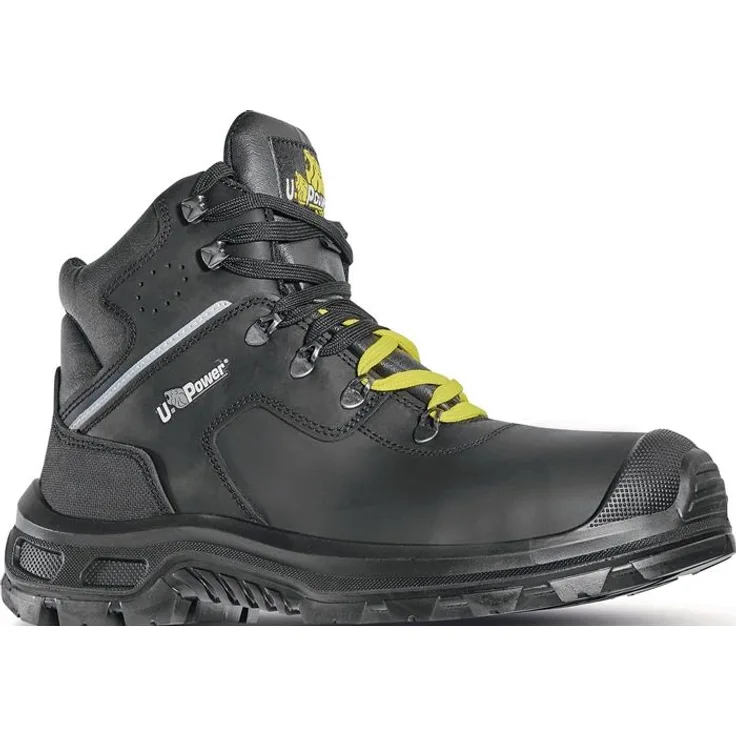Sicherheitsstiefel THANOS Gr.44 schwarz/gelb S3 CI ESD SRC EN20345 Leder U.POWER
