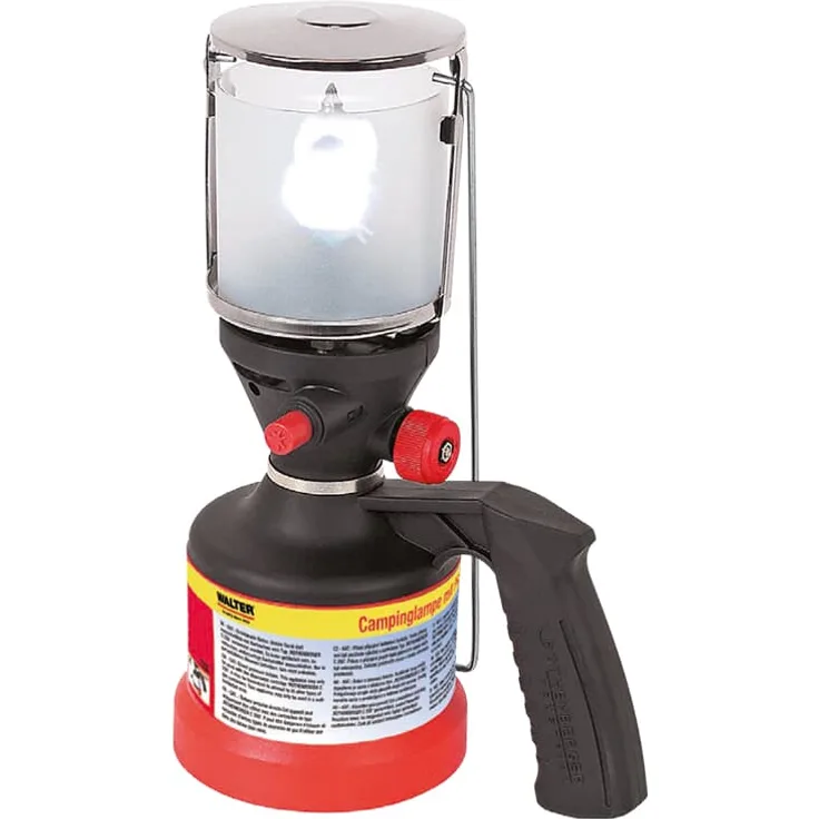 Walter Camping Lampe Piezo mobile Gaslampe Outdoor Gaslaterne Campingzubehör