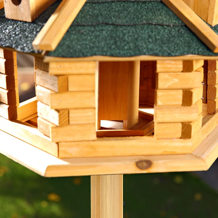 Vogelhaus Vogelvilla Vogelfutterhaus Vogelhäuschen Holz Futtersilo Vogelhäuser – Bild 5