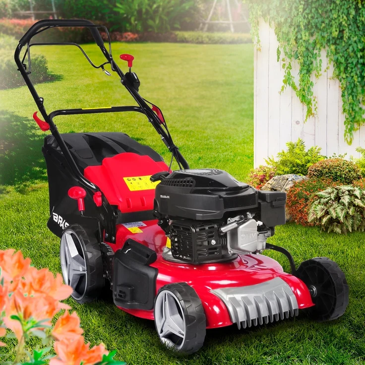 BRAST Rasenmäher Benzin 4,76PS RED LINE mit Antrieb 46cm Schnittbreite 170ccm Stahlgehäuse 60L Fangkorb – Bild 1