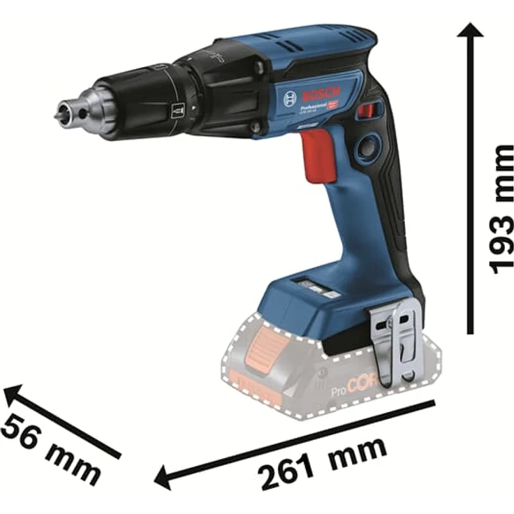 Bosch Professional Akku-Trockenbauschrauber GTB 18V-45, 2 x Akku ProCORE18V 4.0Ah, Ladegerät und L-BOXX – Bild 2